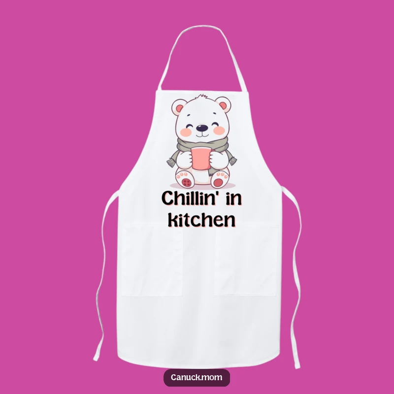 Funny Polar Bear Apron: Cook with Comfort in This Cozy Character