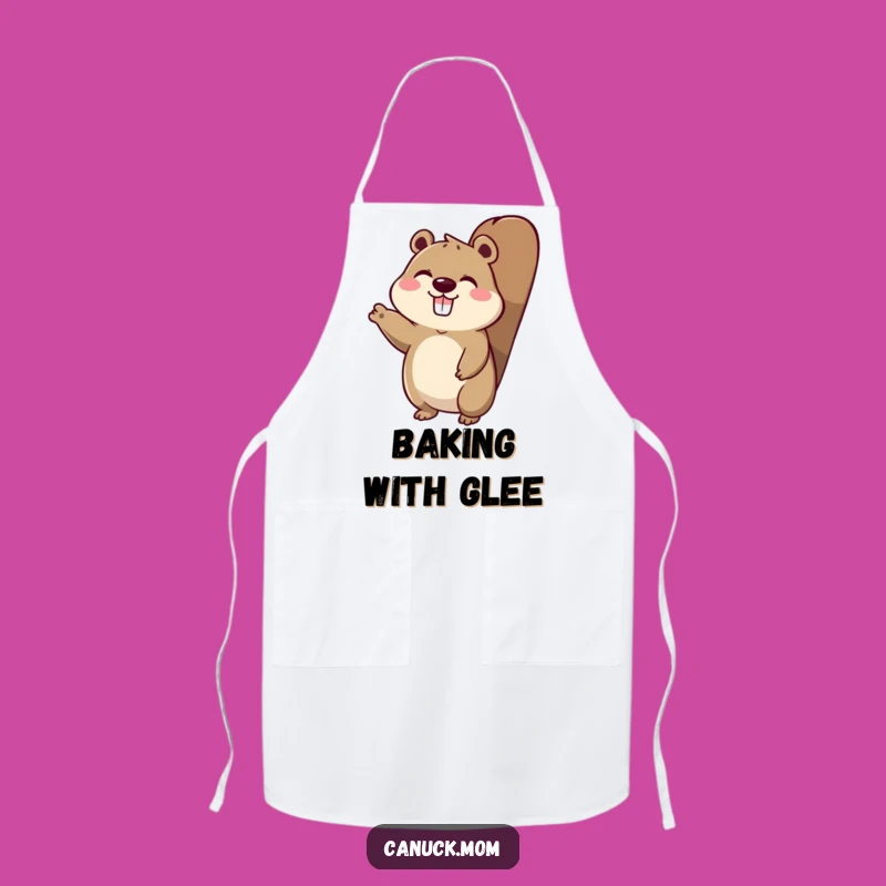 Funny Beaver Tail Character Apron: Friendly Greetings for the Kitchen