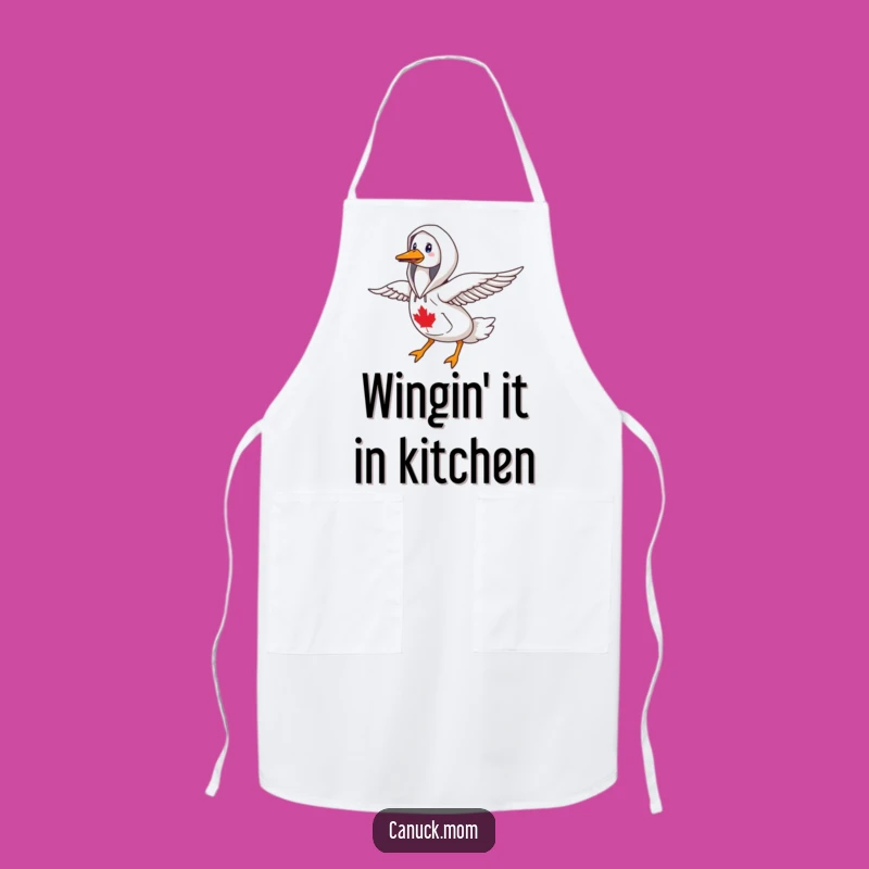 Funny Goose Hoodie Apron: Chef Goose's Canadian Kitchen Gift