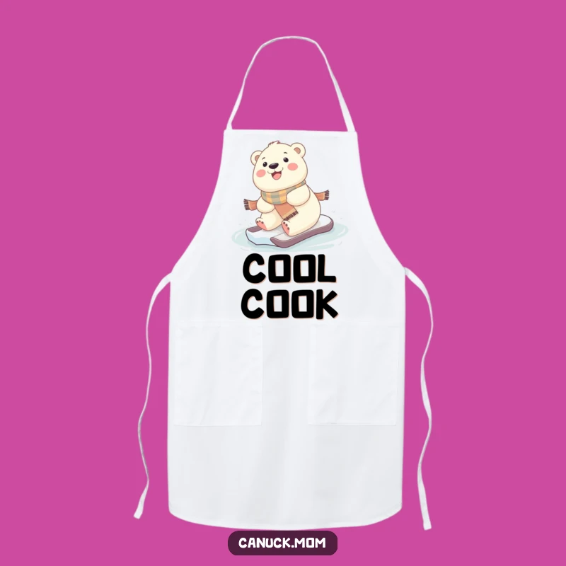 Funny Kawaii Polar Bear Apron - Cook with Cute Winter Vibes!