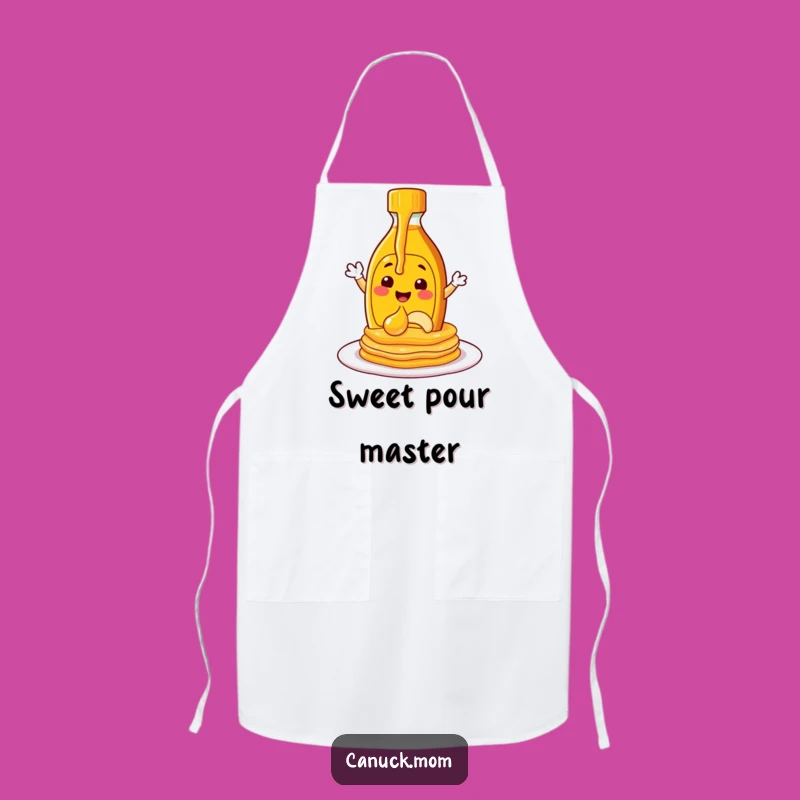 Funny Maple Syrup Pouring Apron - Cook with Sweet Humor!
