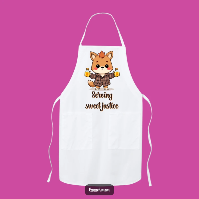 Funny Canadian Chef Animal Syrup Juggling Apron - Hilarious Cooking Gift