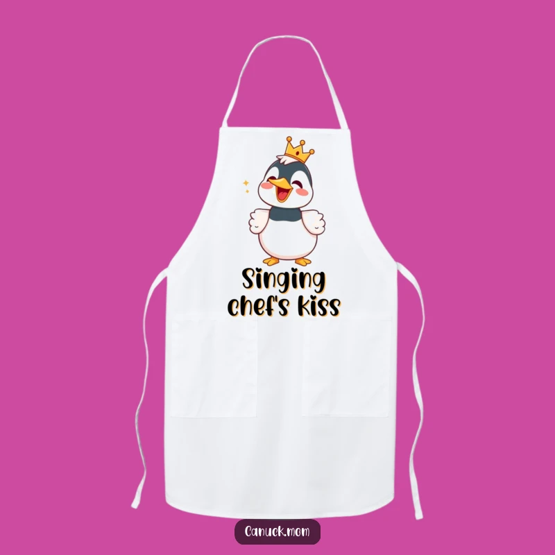 Funny Loon Apron with Crown - Cook Up Smiles with This Humorous Kitchen Wear