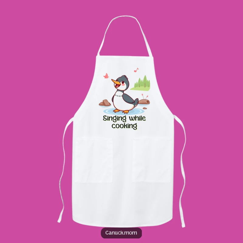 Funny Kawaii Loon Apron: Cheerful Kitchen Fun, Great Funny Gift