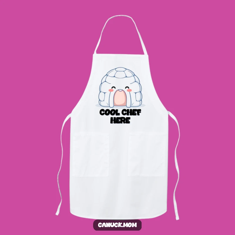 Smiling Igloo Apron - Kitchen Fun with Friendly Winter Vibes
