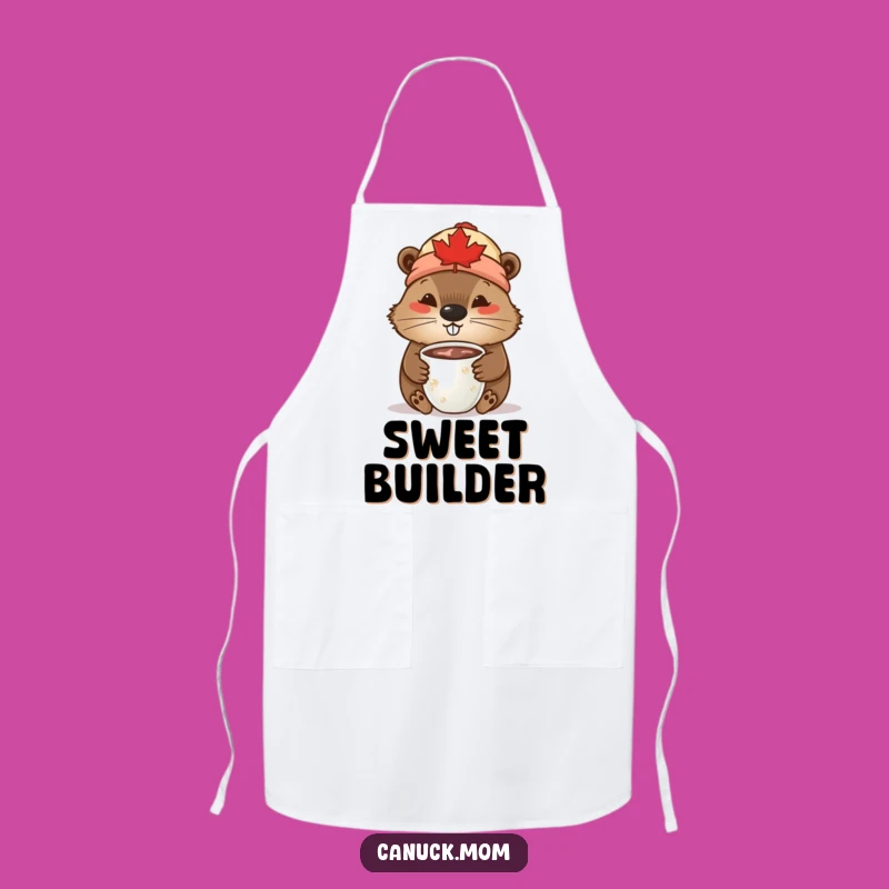 Funny Beaver Apron: Maple Leaf Toque Chef, Cozy Kitchen Funny Canadian Gift
