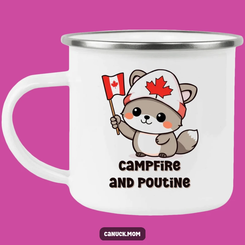 Funny Canadian Camp Mug - Toque Flag Fun for Outdoor Patriot Gift