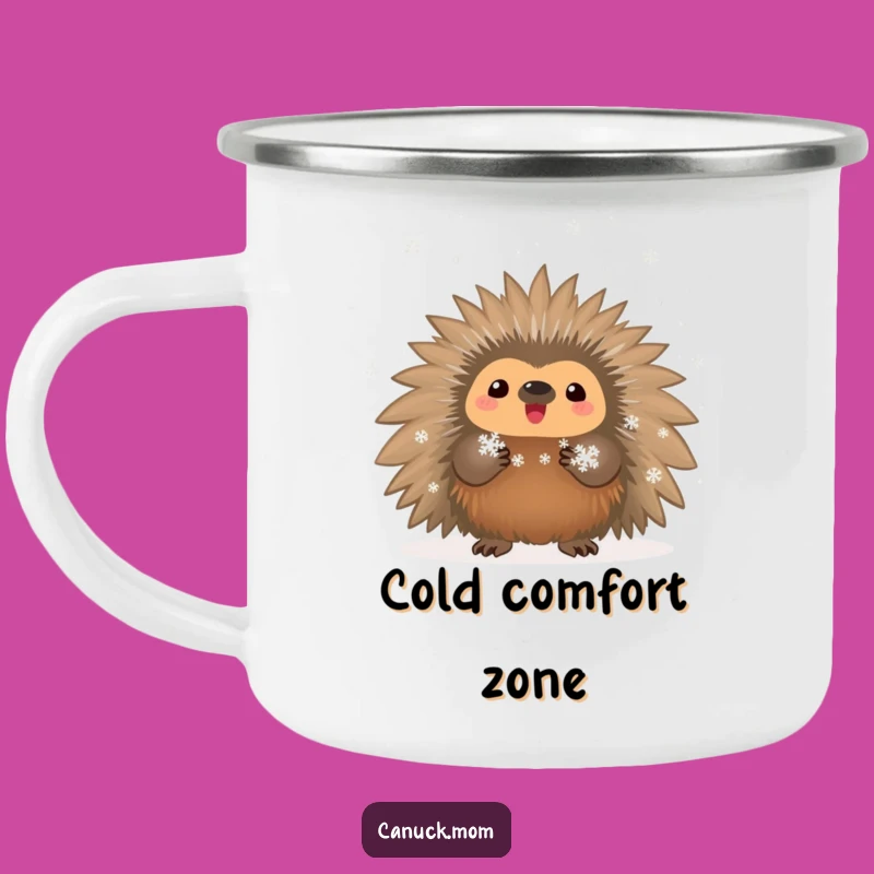 Funny Porcupine Snowflake Camping Mug - Outdoor Winter Gift