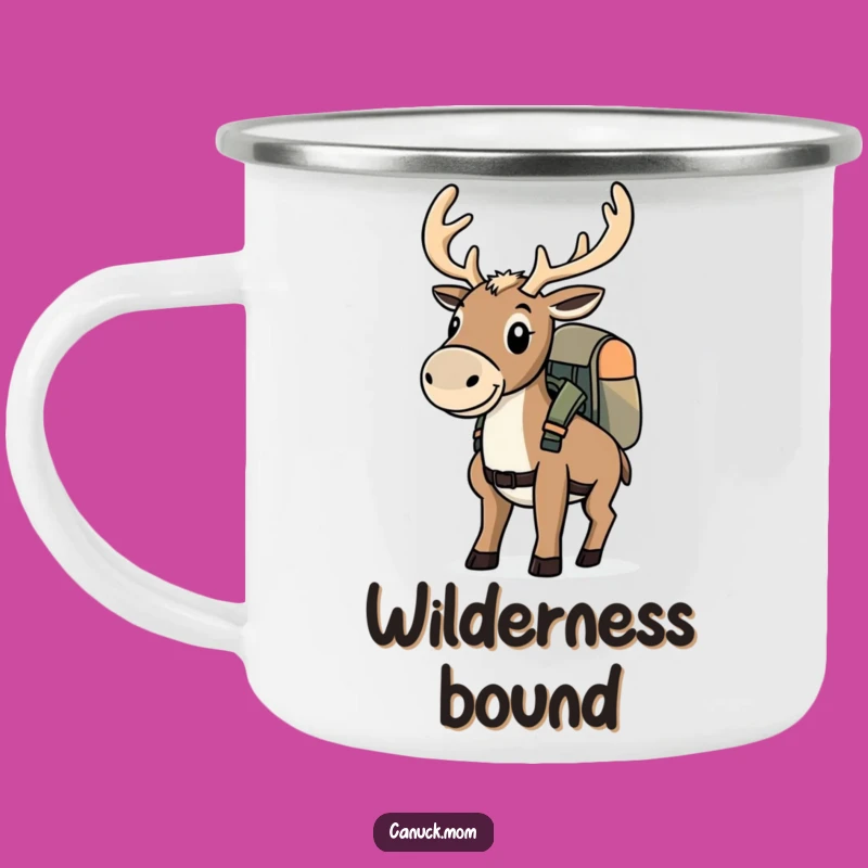 Funny Caribou Adventure Camping Mug - Explorer Outdoor Gear Gift