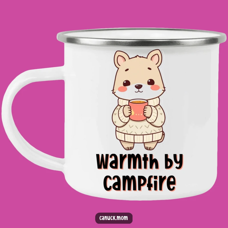 Funny Cozy Campfire Sweater Mug - Warm Drink Outdoor Gift