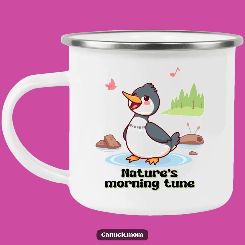 Funny Kawaii Loon Camping Mug: Cheerful Adventures, Hilarious Funny Gift