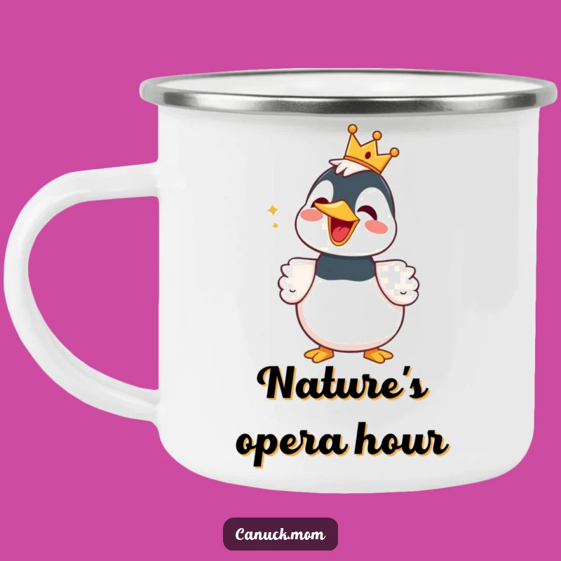 Funny Loon Camping Mug with Crown - Adventure-Ready Humor for Outdoor Enthusiasts