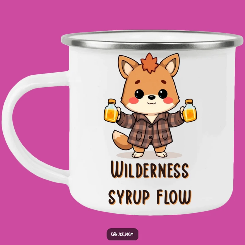 Funny Canadian Campfire Maple Syrup Juggling Mug - Outdoor Humor Gift