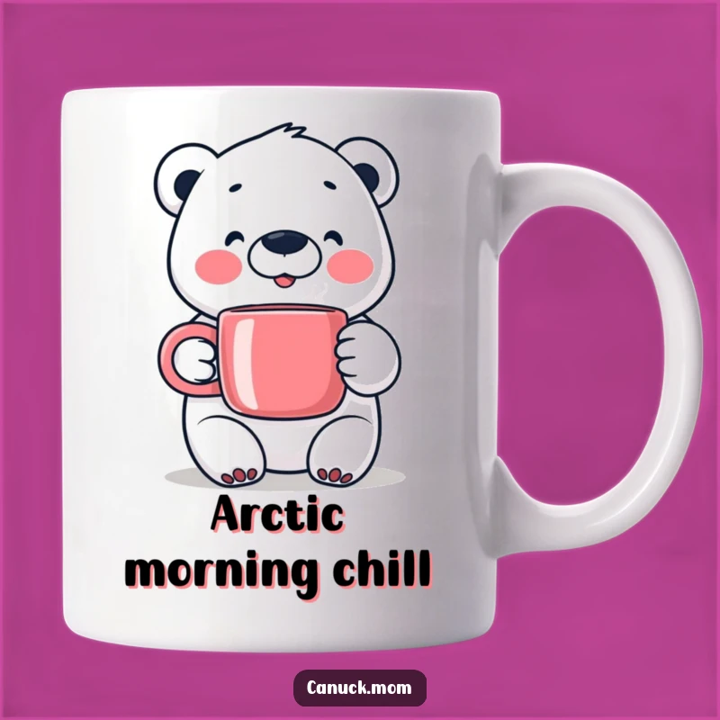 Happy Polar Bear Mug - Cozy & Funny Winter Character Gift