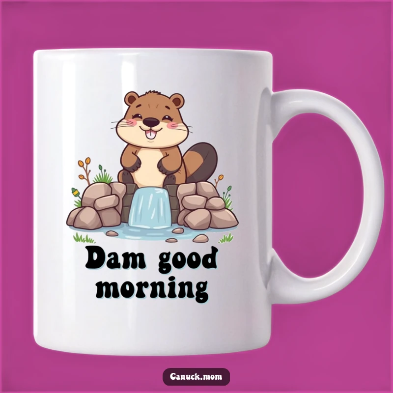Funny Beaver Building Dam Mug - Hilarious DIY Character Gift Idea