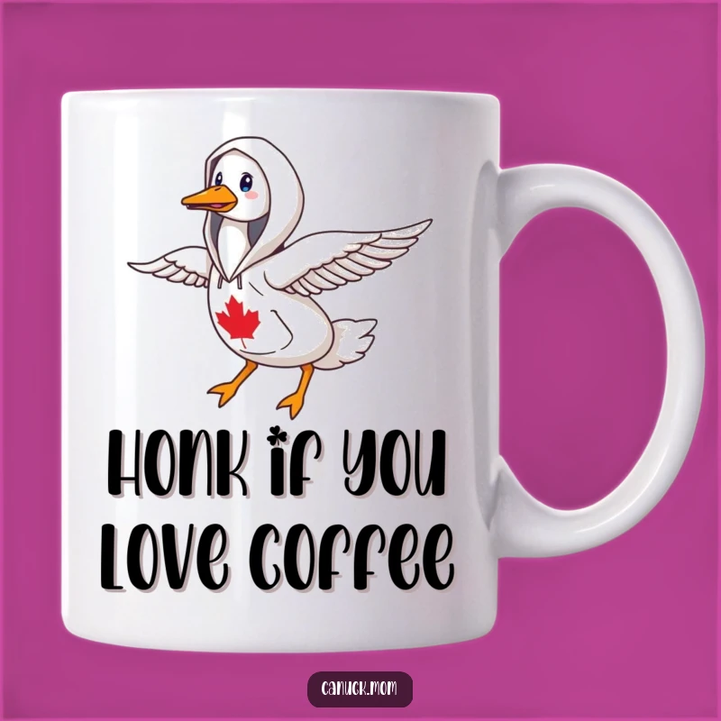 Funny Goose Hoodie Mug: Canadiana Bird Lover Gift