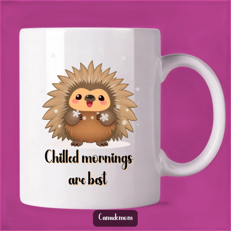 Funny Porcupine Snowflake Mug - Proud Winter Animal Gift