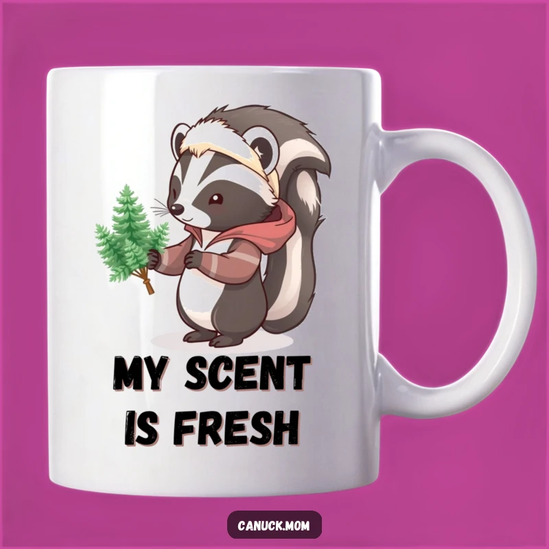 Funny Skunk Pine Tree Mug: Hilarious Animal Lover Gift, Unique Present