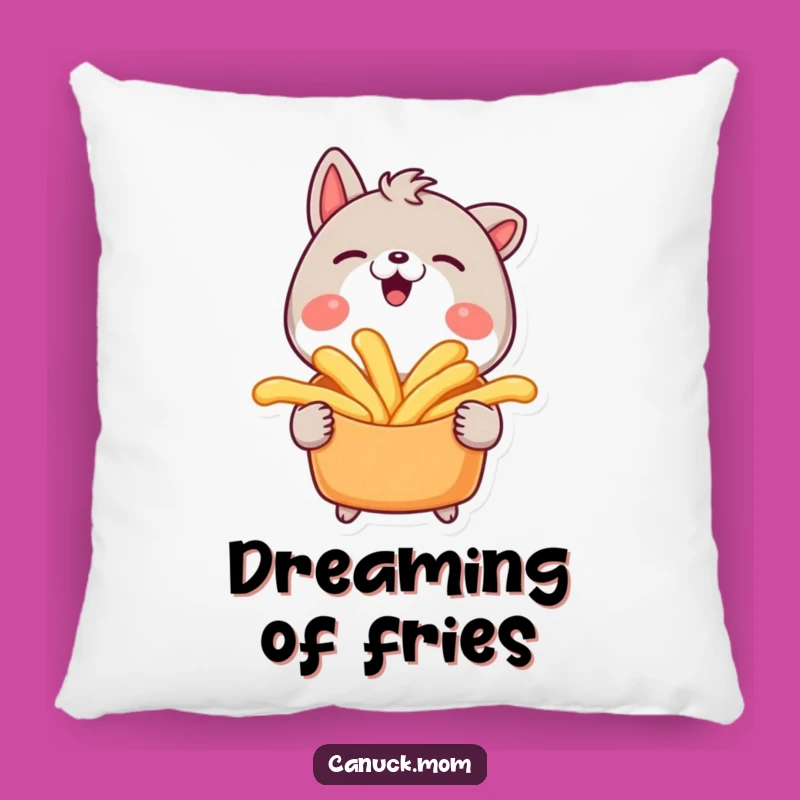 Funny Poutine Character Pillow: Cozy Comfort for Food Lovers