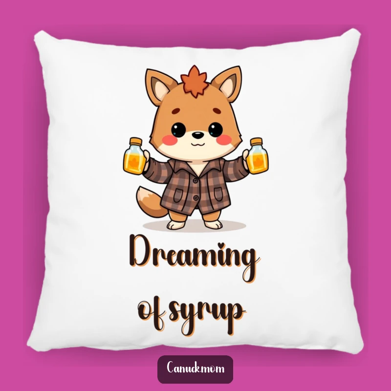 Funny Canadian Syrup Juggler Pillow - Cozy & Hilarious Home Decor Gift