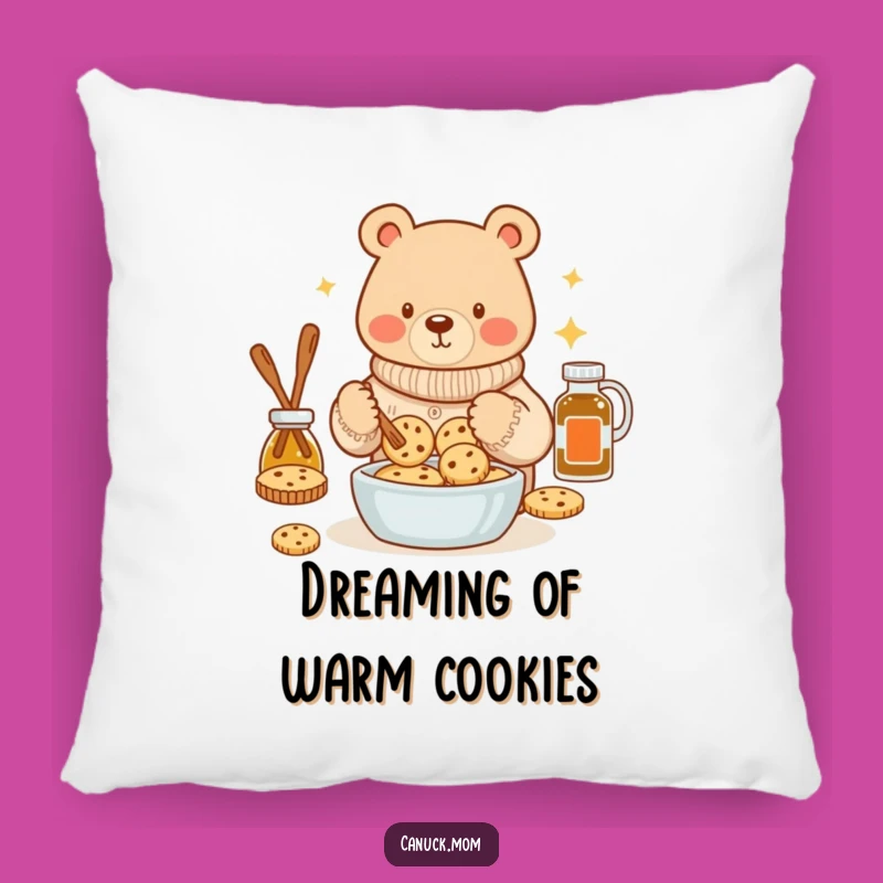 Funny Bear Baking Sweater Pillow: Cozy Comfort & Sweetness