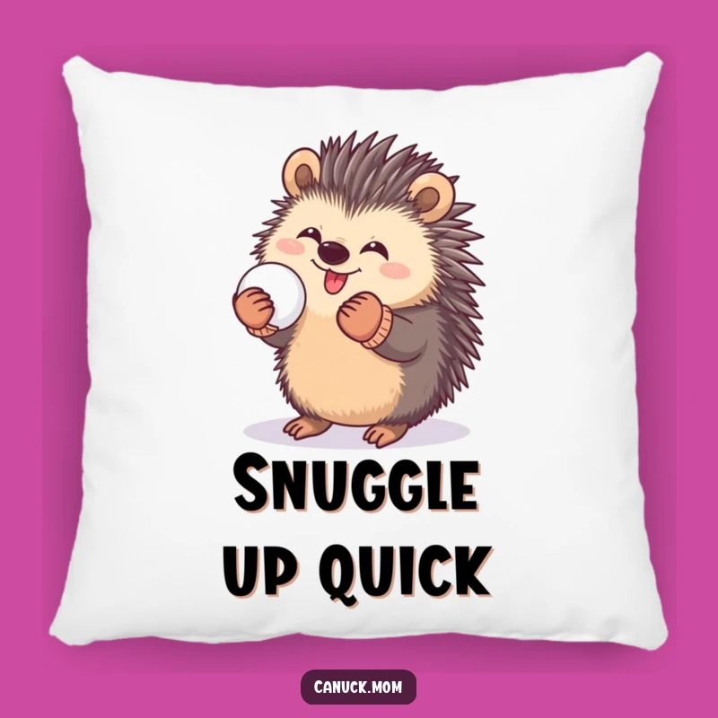 Funny Porcupine Snowball Pillow: Cozy Playtime Comfort - Perfect Funny Gift