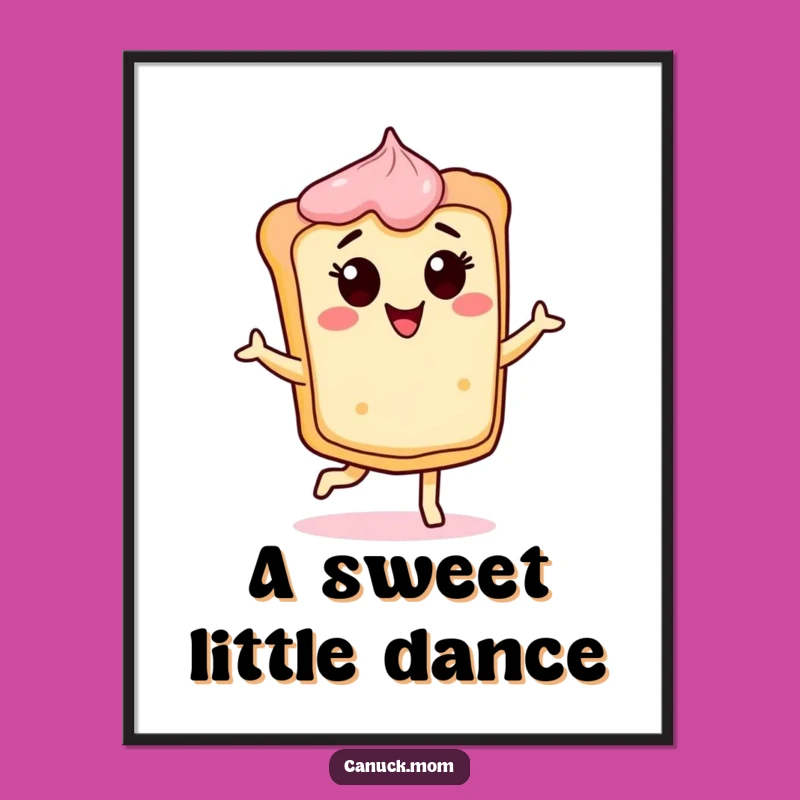 Funny Butter Tart Digital Print: Decorate with This Jigging Character, an Instant Funny Gift!