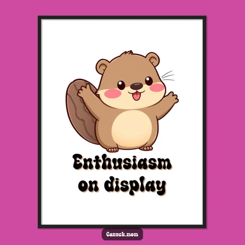Funny Beaver Tail Animal Digital Art: Instant Welcoming Decor, Perfect Funny Gift