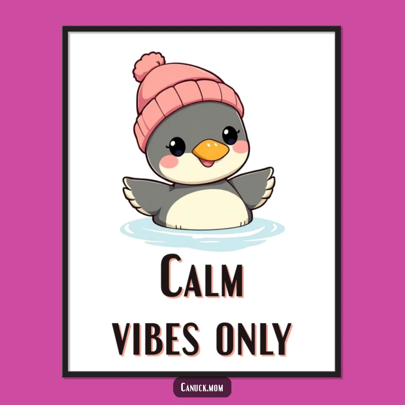 Funny Loon Beanie Digital Art: Instant Hilarious Bird Download, Whimsical Decor Gift