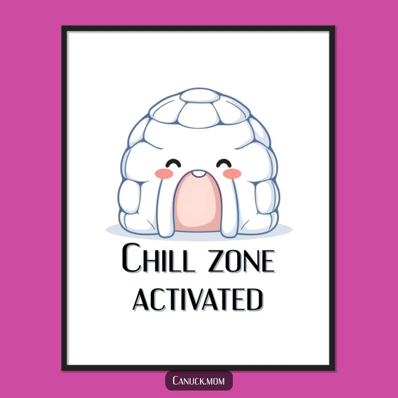 Smiling Igloo Digital Art - Instant Winter Friend Decor