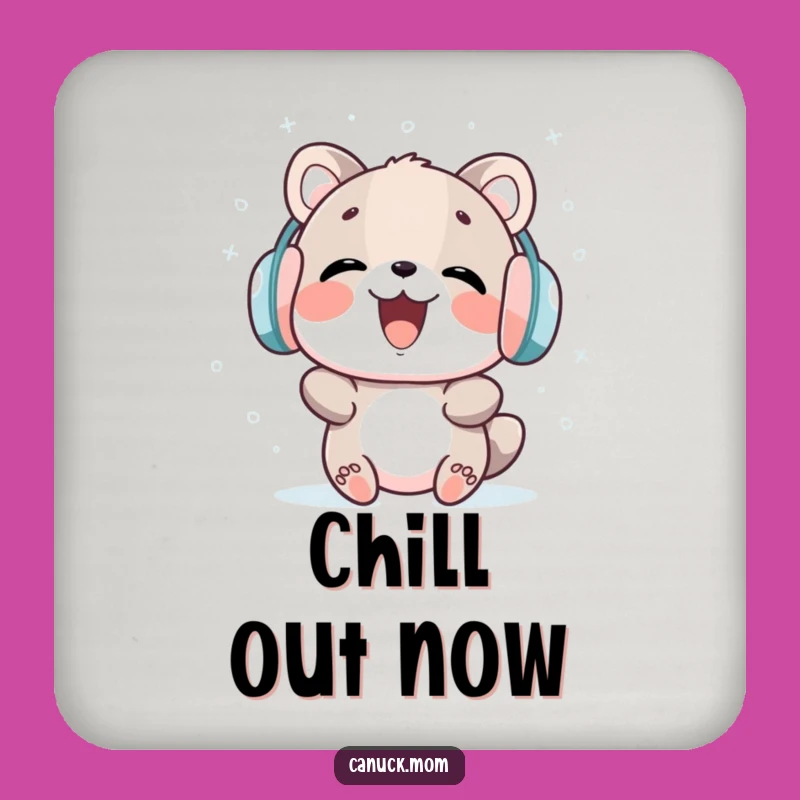 Funny Snowflakes Coaster: Earmuff Animal Laugh, Protect Surfaces Hilariously