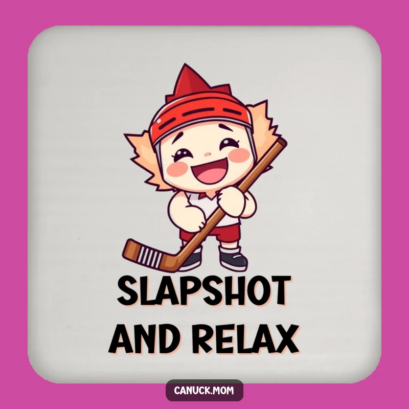 Funny Maple Leaf Hockey Coaster, Protect Surfaces Fan Humor Gift