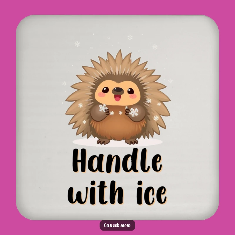 Funny Porcupine Snowflake Coaster Set - Proud Winter Table Gift