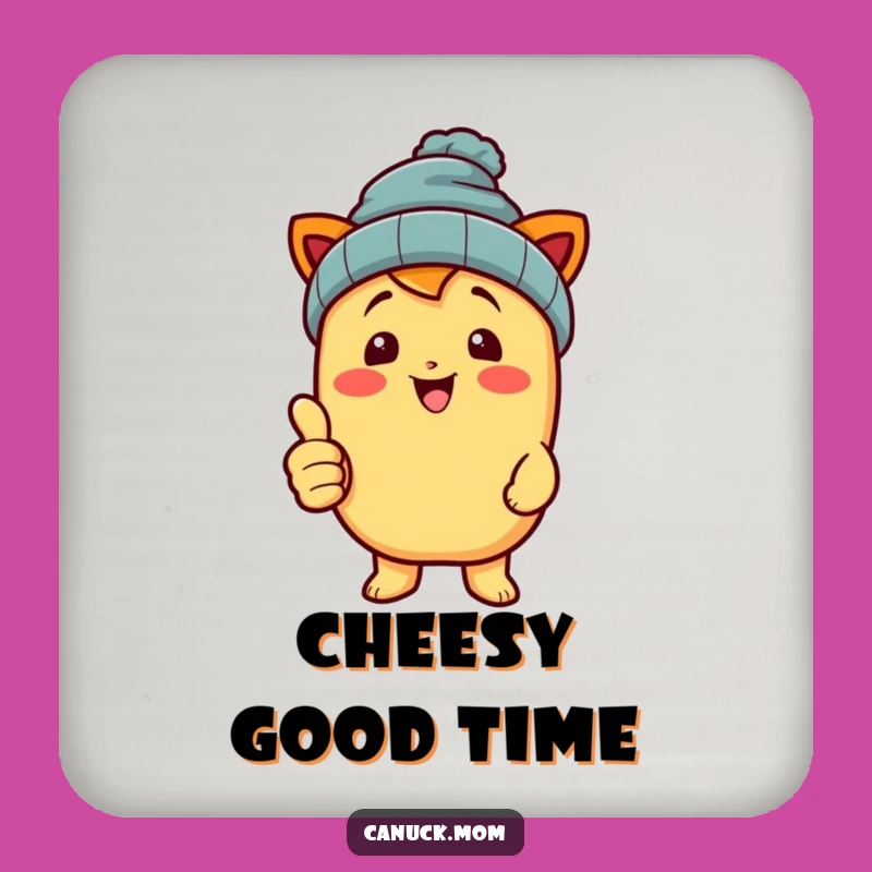 Funny Poutine Beanie Coaster - Protect Tables with Canadian Charm!