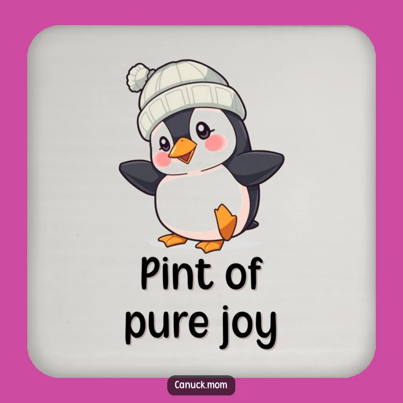 Funny Puffin Hat Coasters: Cheerful Tappers, Protect Surfaces, Unique Funny Gift Set