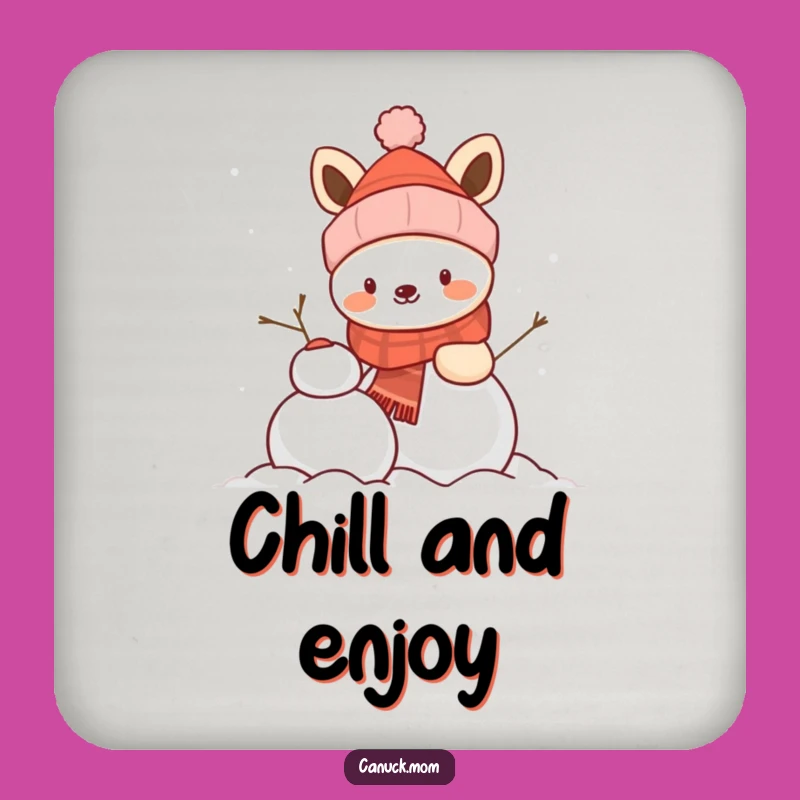 Funny Snowman Builder Coaster - Protect Surfaces with Winter Smiles!