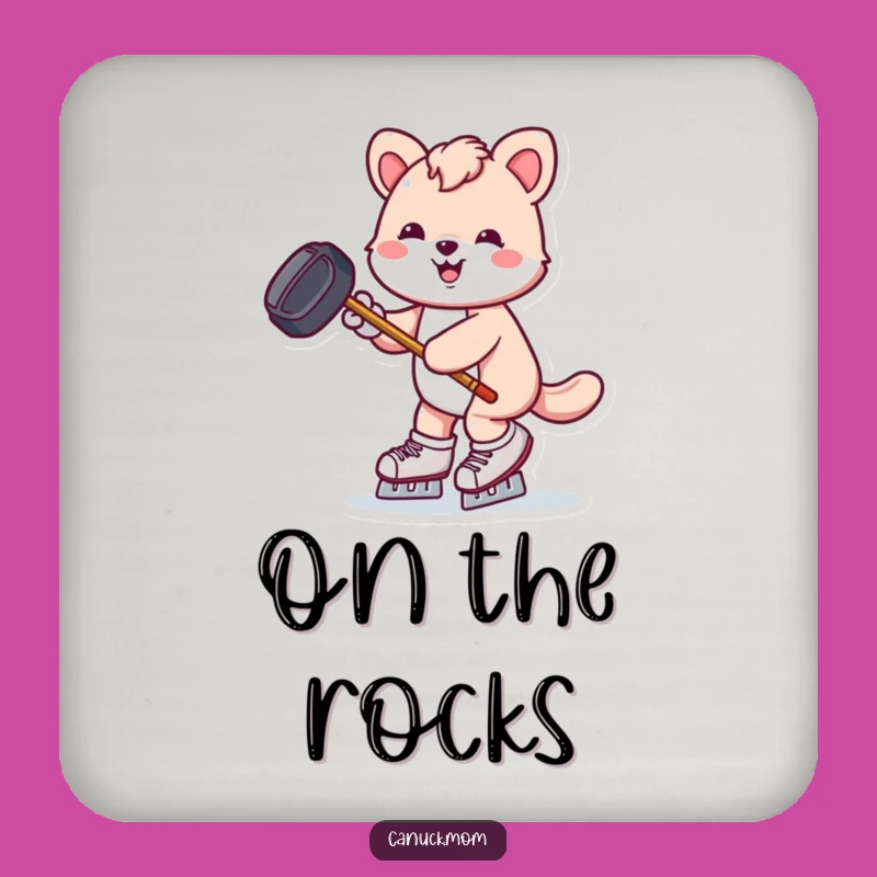 Funny Hockey Skating Coaster - Protect Surfaces with Puck Humor!