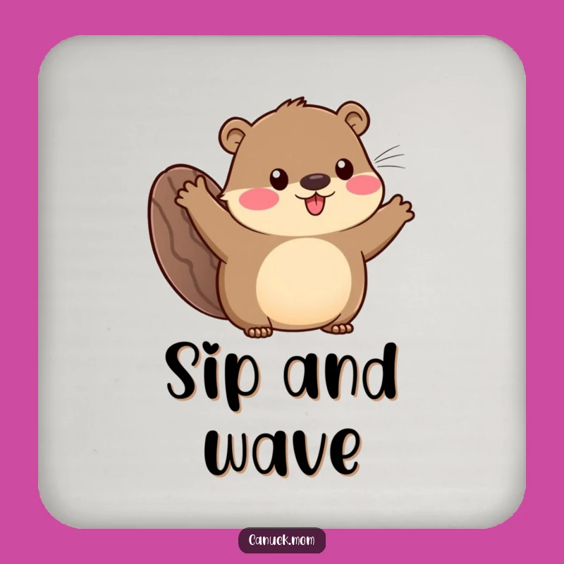 Funny Beaver Tail Animal Coasters: Protect Surfaces with a Wave, Unique Funny Gift