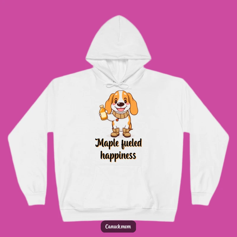 Cozy Funny Basset Hound Maple Syrup Hoodie - Cheerful Boots Dog, Ideal Sweet Funny Gift