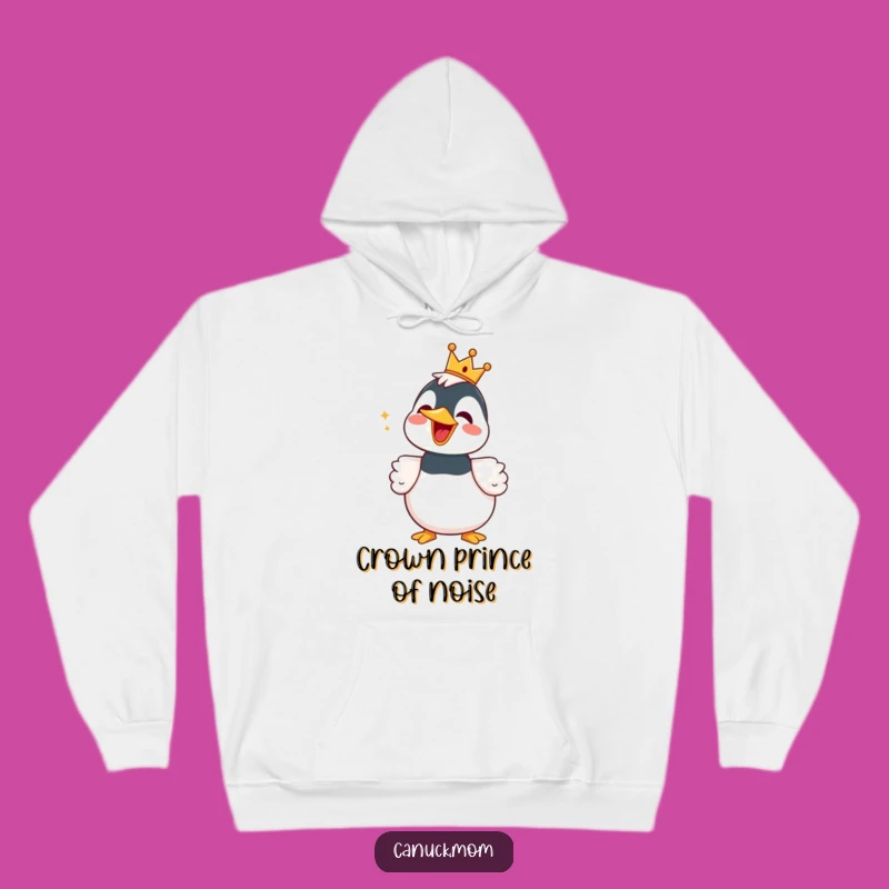 Comfortable Funny Loon Hoodie with Crown - Cozy and Humorous Bird Lover Gift