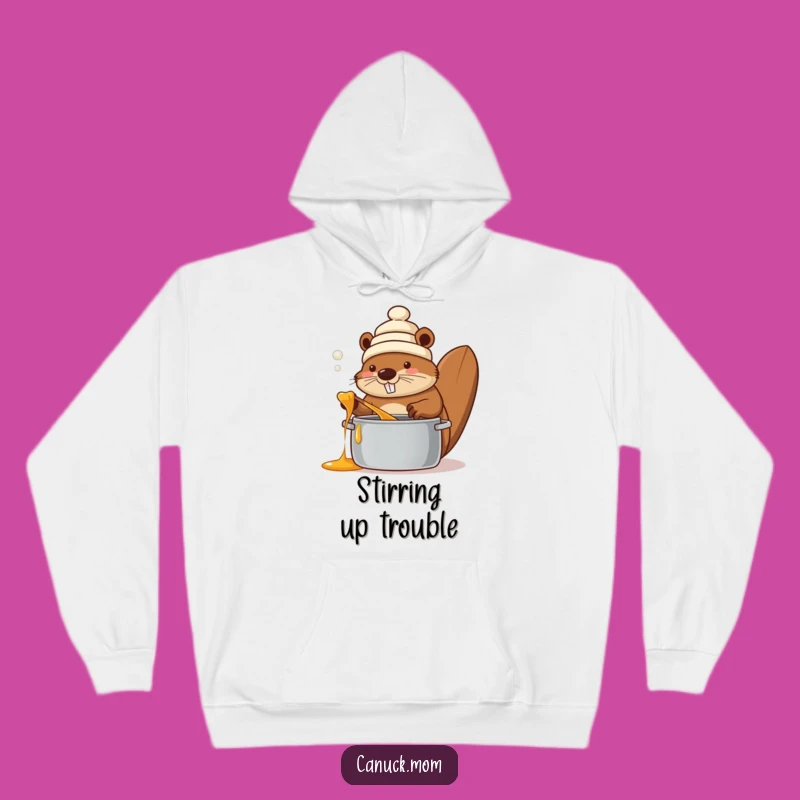 Cozy Funny Beaver Maple Syrup Hoodie: Warm Canadian Comfort Gift
