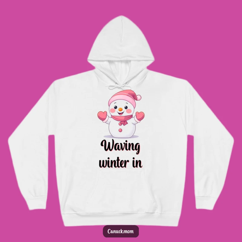 Funny Snowman Hoodie: Stay Warm with This Waving Character, the Ultimate Winter Funny Gift!