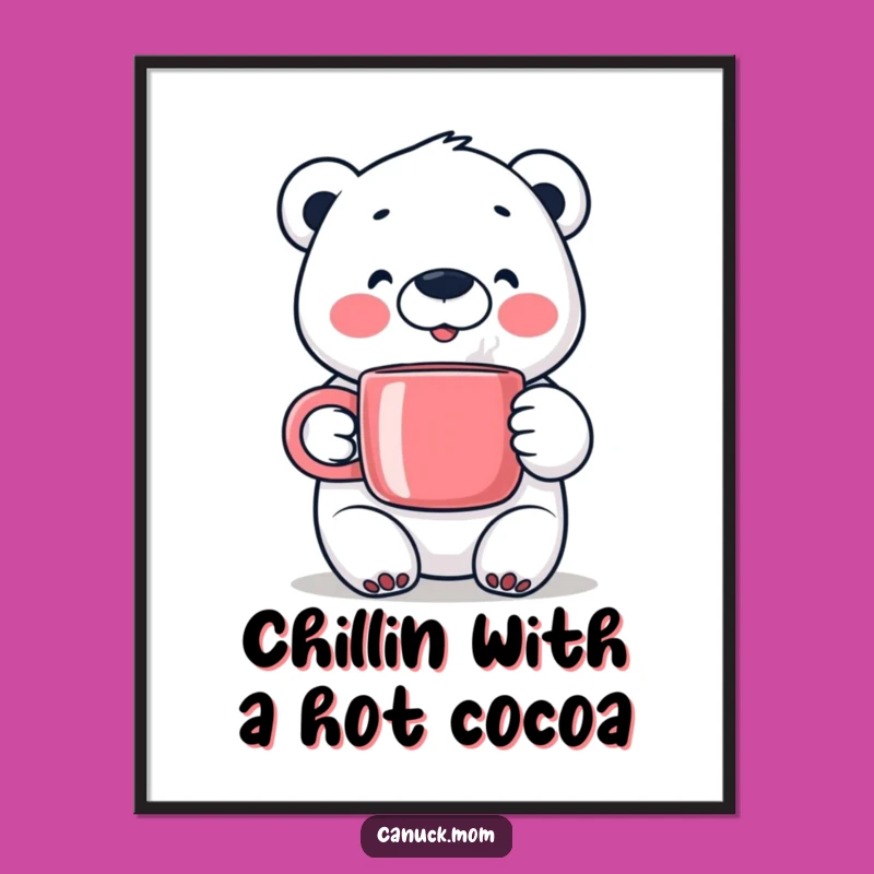 Funny Free Printable Wall Art: Polar Bear Cozy Decor - Downloadable Art!