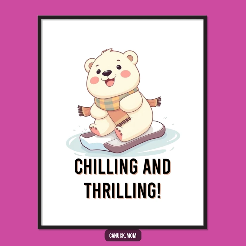Free Printable Kawaii Polar Bear Art: Cute Downloadable Decor for Winter Lovers