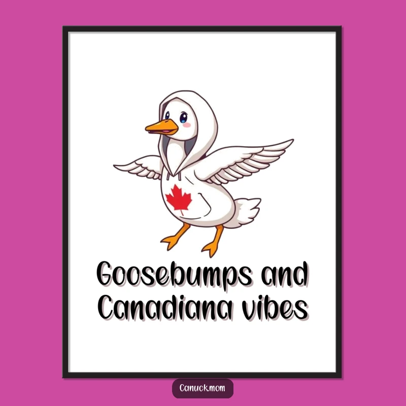 Free Printable Wall Art: Funny Goose Hoodie, Northbound Flying Bird Art