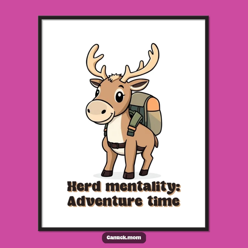 Free Printable Caribou Wall Art: Funny Downloadable Decor for Adventurous Souls