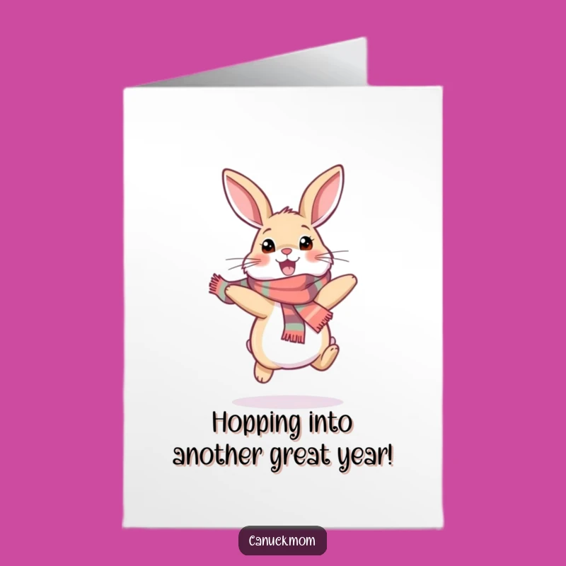 Free Printable Funny Birthday Card: Excited Snowshoe Hare, Humorous Downloadable Gift!