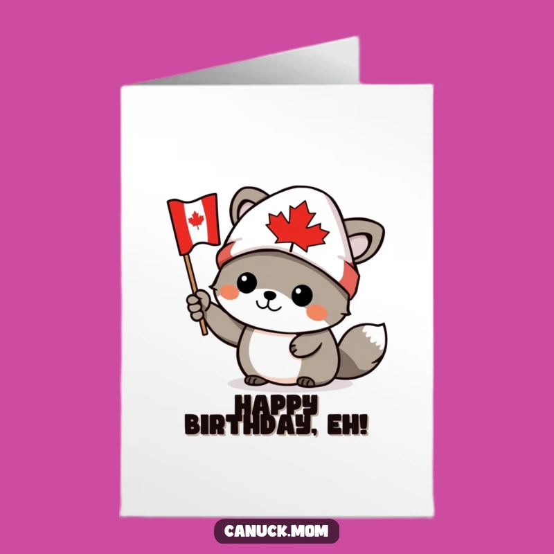 Free Printable Birthday Card: Canadian Animal Toque Birthday - Downloadable Gift