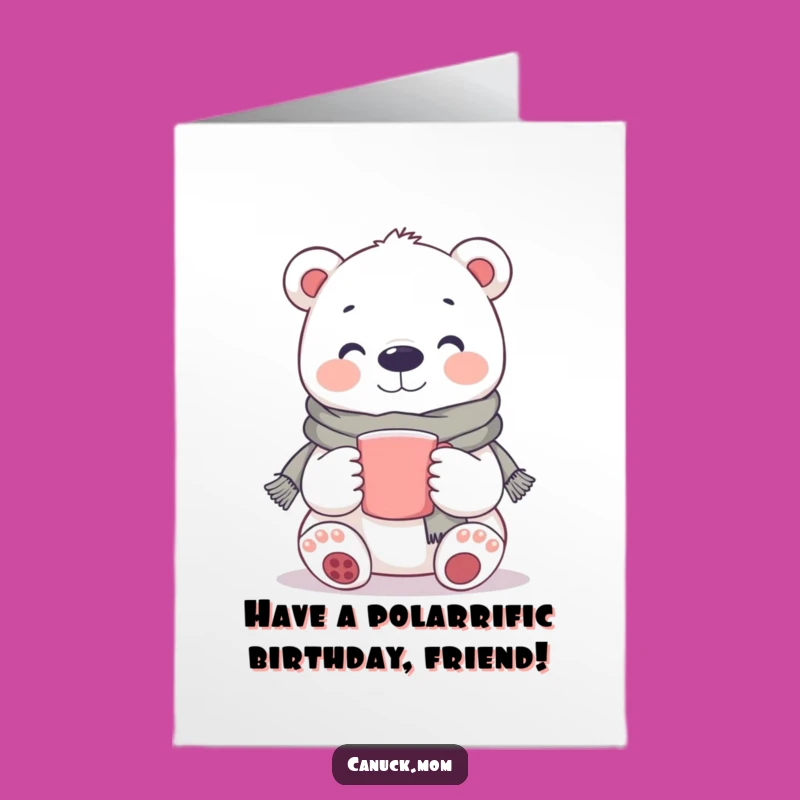 Free Printable Polar Bear Birthday Card - Cozy, Funny Downloadable Gift for a Chill Day!