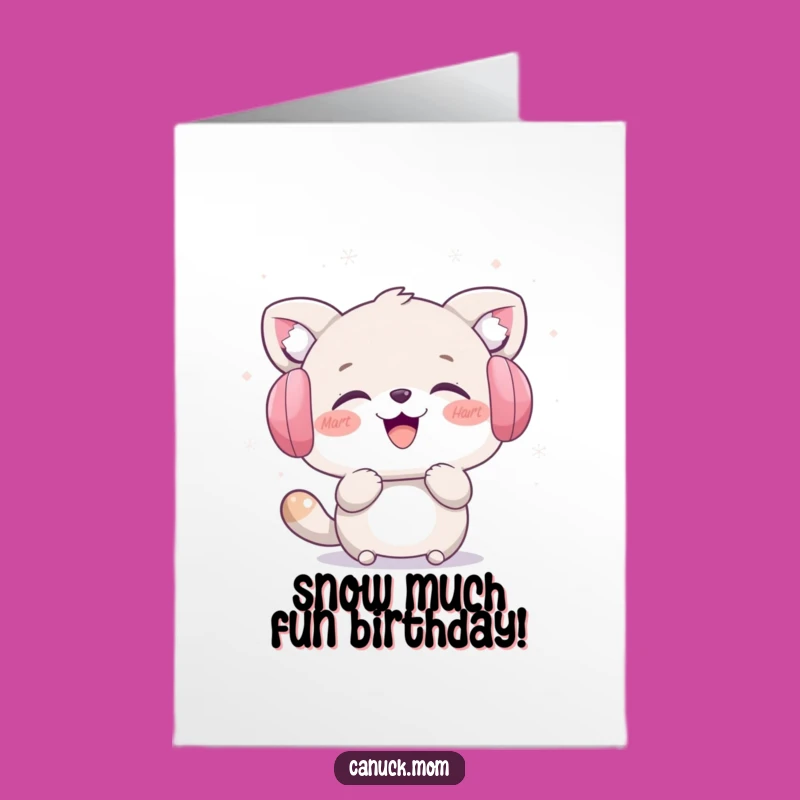 Free Printable Birthday Card: Funny Snow Animal for a Chilly, Hilarious Celebration